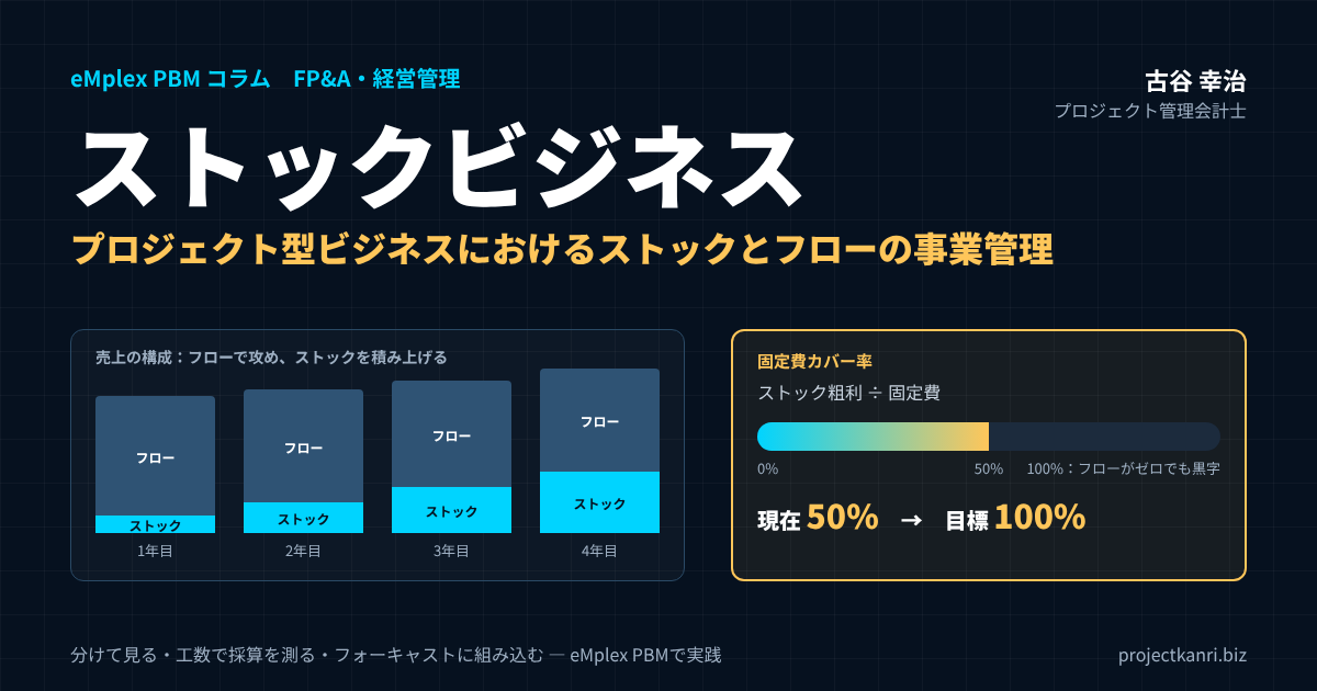 ストックビジネスとは？プロジェクト型ビジネスにおけるストックとフローの事業管理